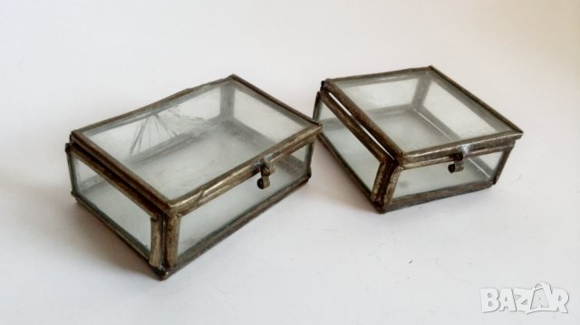 Френски стъклени кутии за бижута, снимка 7 - Други ценни предмети - 37161907