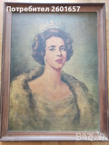 Портрет оригинал на белгийската кралица, снимка 2 - Картини - 44279545