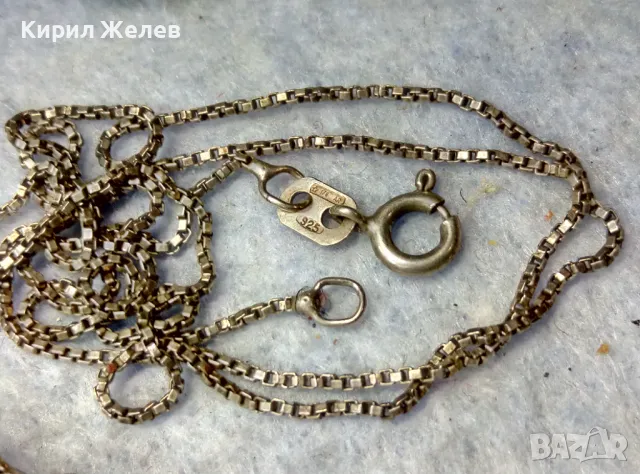 ФИНА ИТАЛИАНСКА СРЕБЪРНА ВЕРИЖКА с АРТ ВИСУЛКА СРЕБЪРЕН КРОКОДИЛ - СРЕБРО 925 РЪЧНА РАБОТА 45590, снимка 10 - Колиета, медальони, синджири - 50023612