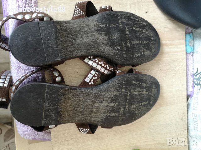 Сандали Janet и Janet 39 н. Естествен велур , снимка 2 - Сандали - 36841125