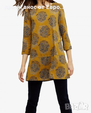 WHITE STUFF Размер XL туника цвят горчица с 3/4 ръкав