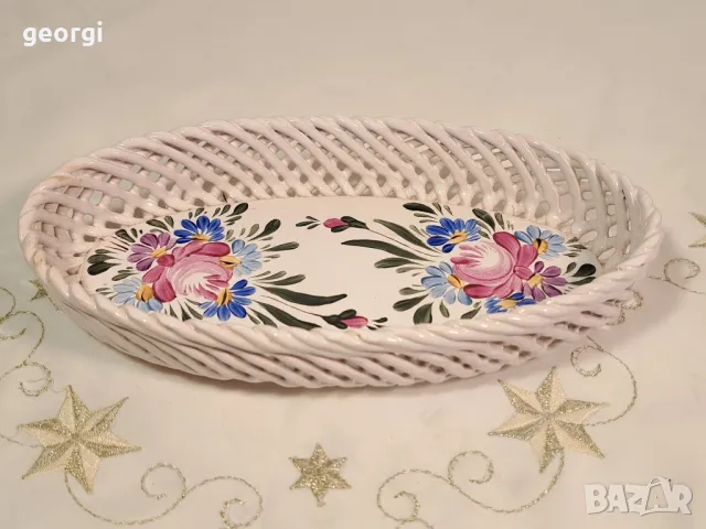 ажурно керамично плато с цветя  23/4