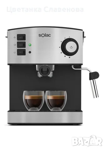 Кафемашина еспресо Solac, CE4483, Taste Classic M80, Неръждаема стомана, 20 бара, 1,6 л, 850 W