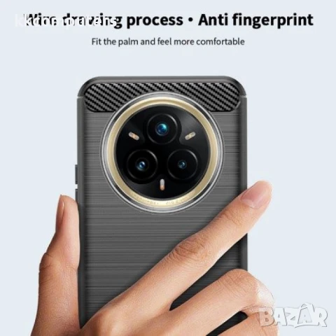 Realme 14 Pro+ 5G Удароустойчив MOFI Carbon Fiber Калъф и Протектор, снимка 5 - Калъфи, кейсове - 50937859