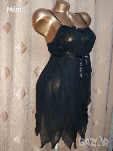  benotti 36 36/38 Черна раздвижена нощница , снимка 6 - Корсети, бюстиета, топове - 39523473