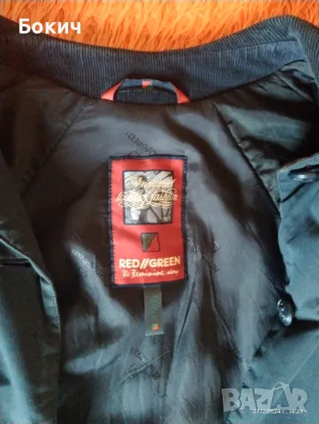 "Red//Green" оригинално, пролетно-есенно, дамско палто, 100% памук, синьо, ватирано, ръст 160 см, XL, снимка 1