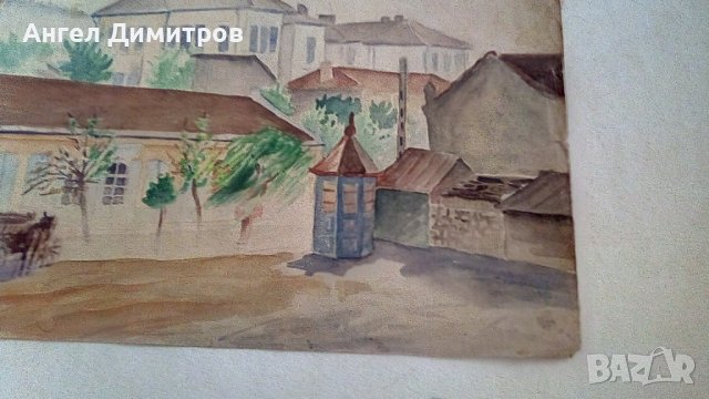 Ангел Ботев картина акварел 1949 г , снимка 7 - Картини - 39000261