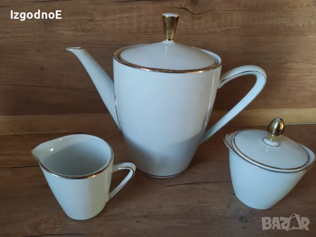 Комплект 3 части Порцелан  Winterling Bavaria кана за чай, захарница и каничка за сметана, снимка 1