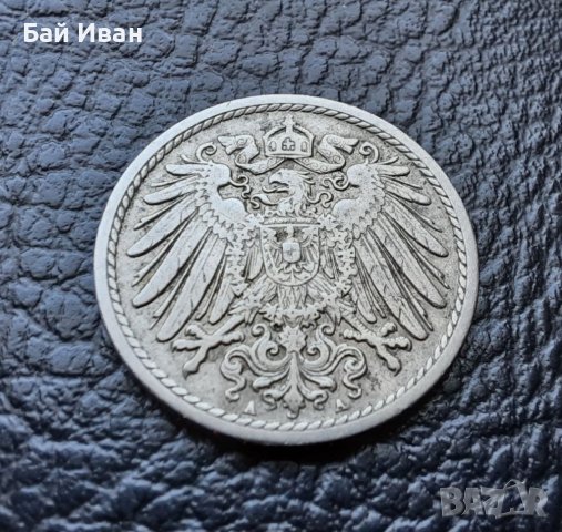 Стара монета 5 пфенига 1908 г. буква А - Германия - топ цена !, снимка 3 - Нумизматика и бонистика - 39767248