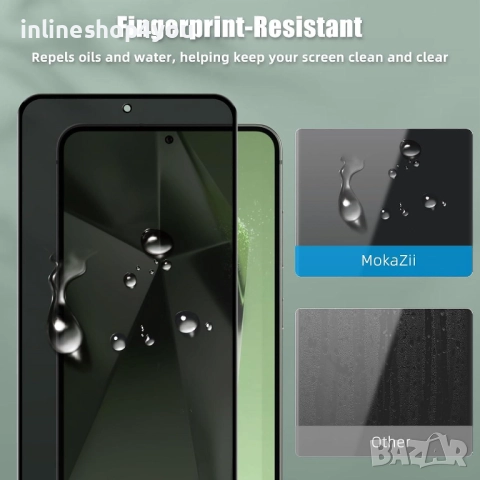 Privacy 5D Стъклен протектор за Samsung Galaxy S25 FE - Anti Spy, снимка 3 - Фолия, протектори - 51896126