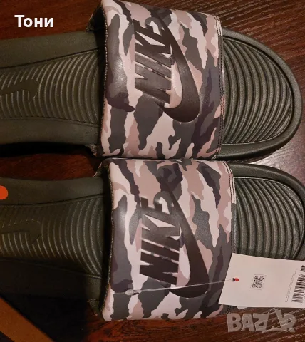 NIKE Оригинал Нови Мъжки Кожени Чехли 52, снимка 10 - Мъжки чехли - 56273901