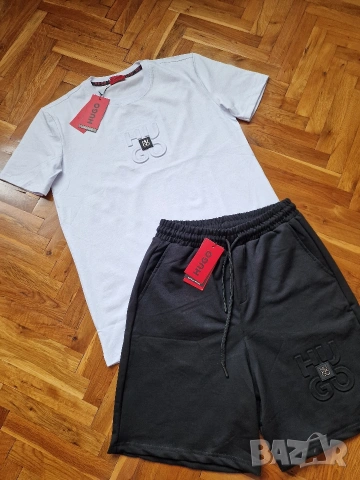 Страхотен мъжки екип къси панталони и тениска HUGO BOSS размер S M L XL 2XL , снимка 6 - Спортни дрехи, екипи - 53904122