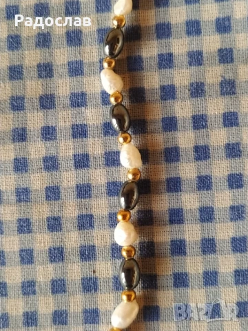 старо колие с естествени речни перли, снимка 4 - Колиета, медальони, синджири - 50759532