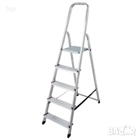 НОВА 5 стъпала Двойна алуминиева стълба Krause KR-000729, 3.2 м работна височина, Сгъваема