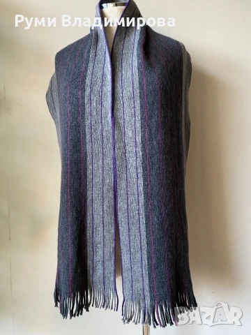 Мъжки, сив шал Hugo Boss , снимка 2 - Шалове - 52788766