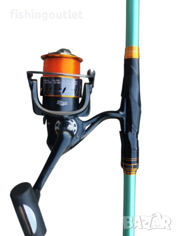 Два карбонови телекарпа 3.60мт + макари VC8000 13 лагера и корда. Нови, снимка 4 - Въдици - 51789625