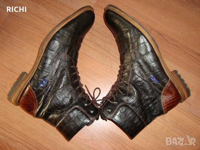 FLORIS VAN BOMMEL- естествена кожа мъжки боти, снимка 4 - Мъжки боти - 30392855