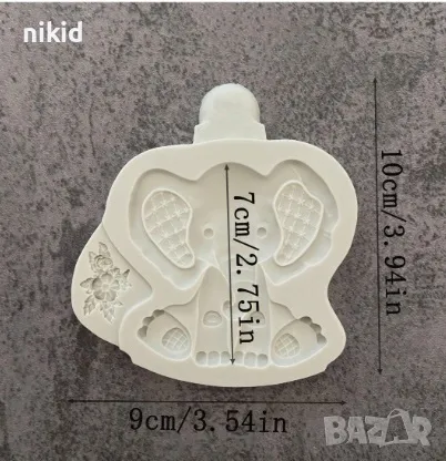 Тигър Жираф Зебра слон Хипопотам Зоо Диви животни джунгла сафари плитък силиконов молд форма фондан , снимка 7 - Форми - 47784675