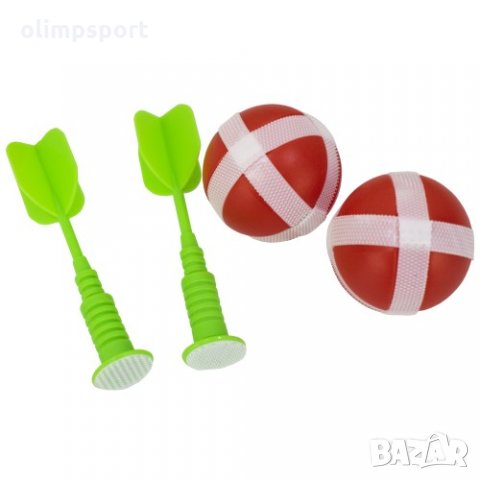 Велкро дартс с мека, безопасна мишена и диаметър 36 см. Комплектът съдържа две топчета и две стрелич, снимка 3 - Играчки за стая - 33867626