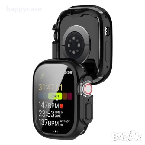 Apple Watch Ultra 3 2 1 / Series 11 10 6 5 4 / SE 3 2 1 / Мек TPU силиконов кейс с протектор, снимка 7 - Смарт часовници - 52097844