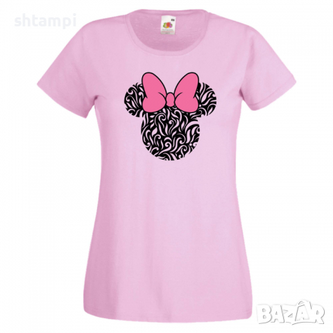 Дамска тениска Minnie Head 6 Подарък,Изненада,Рожден ден,, снимка 5 - Тениски - 36530179