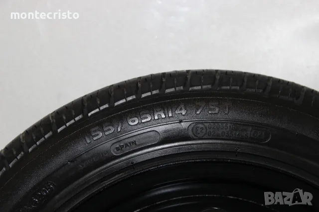 Резервна гума Toyota Aygo (2005-2012г.) 14 цола / 4x100 54.1 патерица, снимка 5 - Гуми и джанти - 56096199