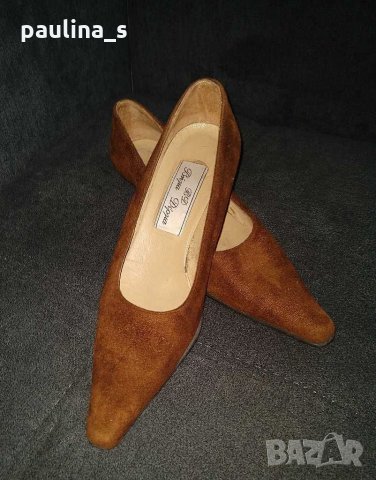 Италиански обувки от еко велур , снимка 3 - Дамски елегантни обувки - 29917235
