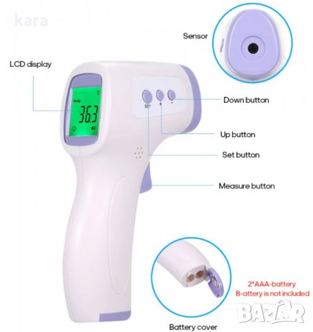 Лазарен безконтактен IR термометър  GM320, снимка 7 - Други машини и части - 15850593