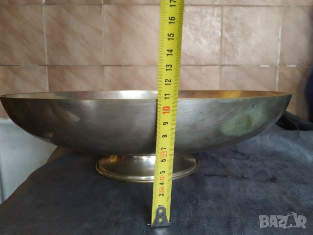 посребрена месингова фруктиера,купа, снимка 2 - Антикварни и старинни предмети - 36630789