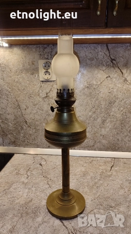 Старинна месингова газена лампа 