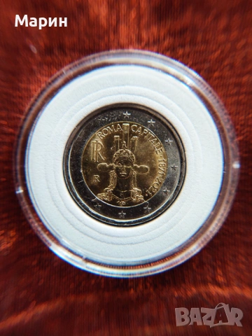 2 евро  Италия 2021 „Рим – столица“ с РЯДЪК НУМИЗМАТИЧЕН ДЕФЕКТ ЗА ЦЕНИТЕЛИ! , снимка 7 - Нумизматика и бонистика - 51953419