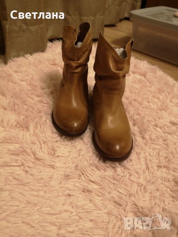Боти от естествена кожа, снимка 7 - Дамски боти - 30479395