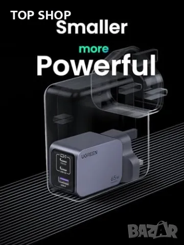 Ново UGREEN Nexode Pro 65W: Бързо 3-Портово USB C Зарядно, снимка 6 - Друга електроника - 49498201