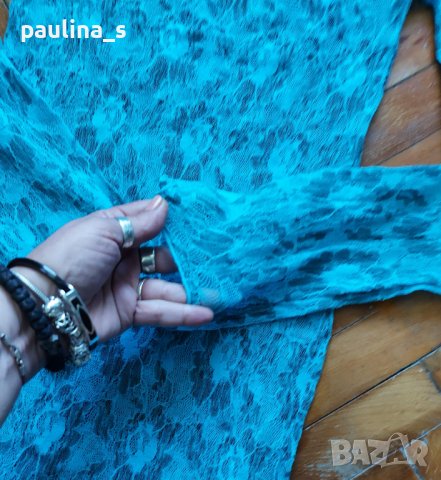 Дантелена еластична рокля тип туника с открити рамене , снимка 2 - Рокли - 36846889