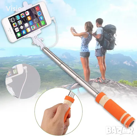 Универсален Селфи Стик за Android и iPhone. SelfieStick Монопод Разтегателен Стик.Selfi Stick Селфи, снимка 5 - Селфи стикове, аксесоари - 55839012