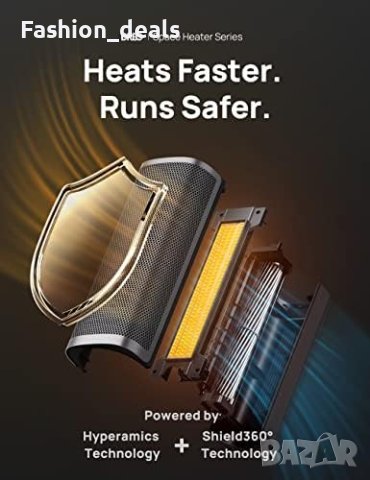 Нов 16 инча електрически нагревател с термостат 1800W безшумен керамичен вентилатор за дома , снимка 6 - Други стоки за дома - 42394710