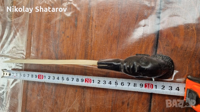 нож от слонова кост , снимка 3 - Антикварни и старинни предмети - 54328932