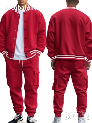 Мъжки есенно-зимен комплект от две части, бейзболно яке и панталон, 5цвята , снимка 9 - Спортни дрехи, екипи - 51563342