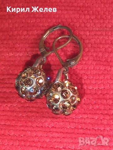 РЕТРО МЕДНИ ТОПЧЕСТИ ОБЕЧКИ с ЦИТРИН ФАСЕТИРАН КЛАСИЧЕСКИ СТИЛ 17612, снимка 9 - Обеци - 31246909