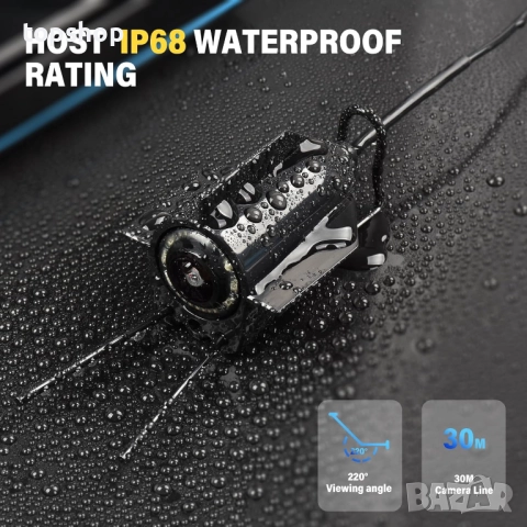 Нова подводна риболовна камера, сонар за риба, инфрачервено нощно виждане, широкоъгълна, водоу..., снимка 5 - Такъми - 52060276