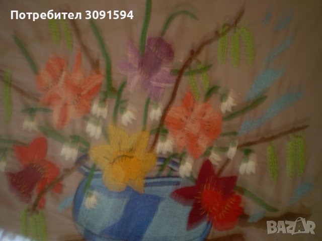 оригинална ръчно бродирана картина за стена период 1950г, снимка 10 - Антикварни и старинни предмети - 40600556