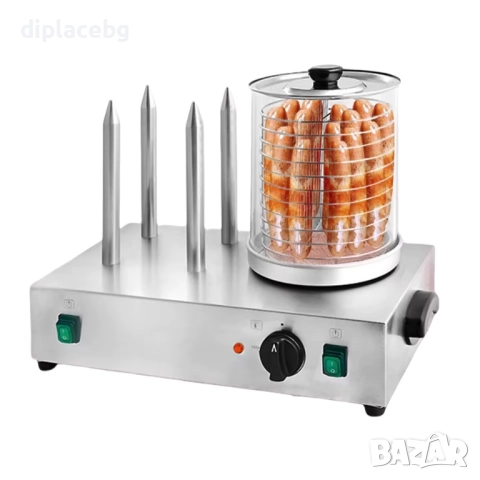 Хот дог машина с 4 шиша и стъклена вана професионална., снимка 2 - Обзавеждане за заведение - 51688191