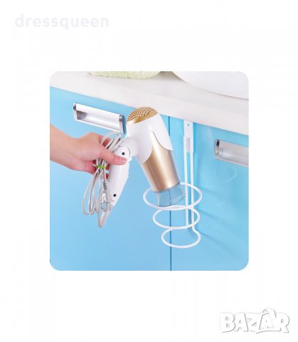 2872 Метална поставка за сешоар, закачаща се на шкаф