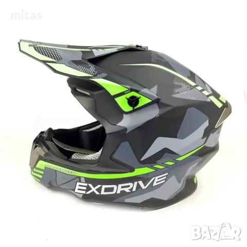 Кросова каска EXDRIVE, Full Face, DOT, Размер: XL - Вело, Мото, Скутер, снимка 4 - Аксесоари за велосипеди - 52145107