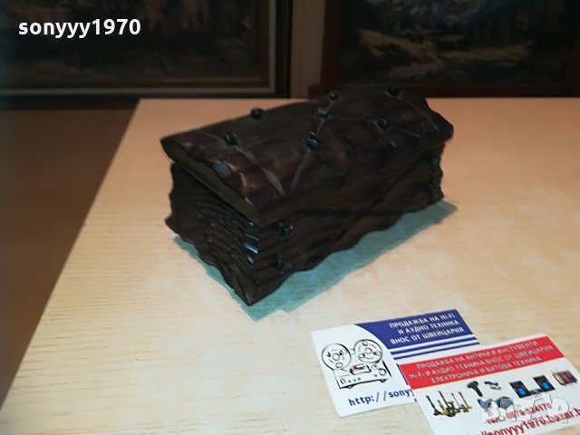 дървена кутия с метален обков-внос франция, снимка 6 - Колекции - 29524385