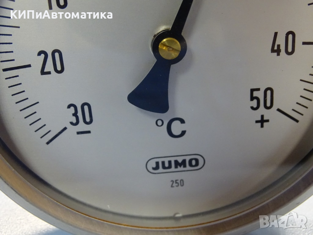 биметален термометър JUMO immersion thermometer ф100mm, -30/+50°C, L-100mm, снимка 6 - Резервни части за машини - 36530518