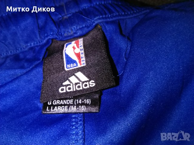 Баскетболни гащета НБА Голден Стейт Уориърс-маркови на Адидас-размер юноши Л или мъже С, снимка 5 - Баскетбол - 31048182