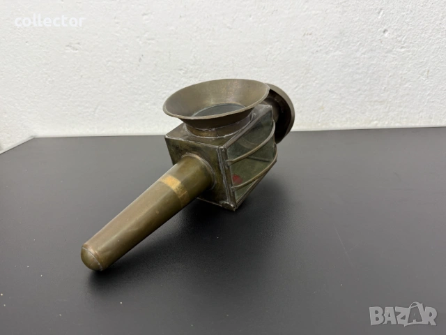 Автентичен месингов фенер за карета / файтон. №7824, снимка 9 - Антикварни и старинни предмети - 53069410