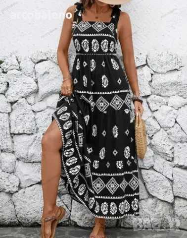 Ежедневна дамска рокля с щампи в етнически стил , снимка 4 - Рокли - 49593898