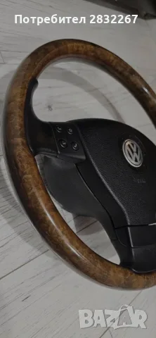 Оригинален махагонов мултиволан за Volkswagen (VW) с Airbag – ТОП състояние!, снимка 8 - Части - 56227752